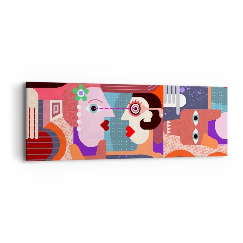 Impression sur toile - Image sur toile - Les yeux dans les yeux - 90x30 cm