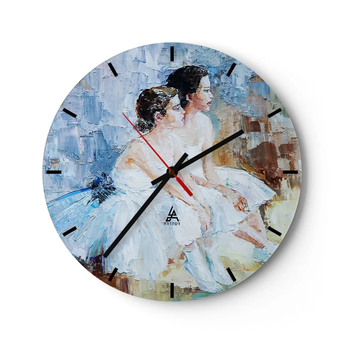 Horloge murale - Pendule murale - Reste de jeunes cygnes - 40x40 cm