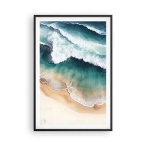 Affiche dans un cadre noir - Poster - La rencontre éternelle - 61x91 cm