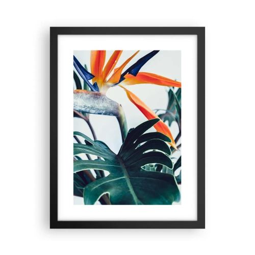 Affiche dans un cadre noir - Poster - Le buisson oiseaux - 30x40 cm