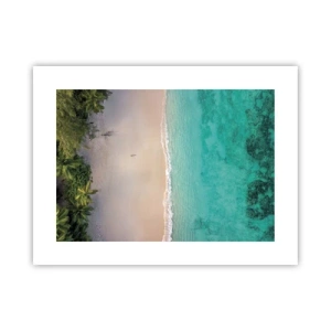 Affiche - Poster - Plage paradisiaque - 40x30 cm