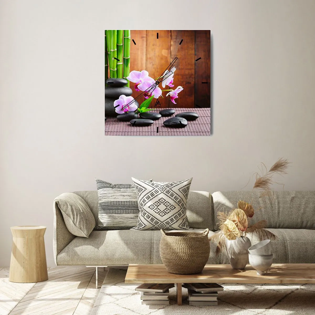 Horloge murale - Pendule murale - Rencontrez les plaisirs de l'est - 40x40 cm