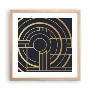 Affiche dans un chêne clair - Poster - Rotation des éléments - 40x40 cm