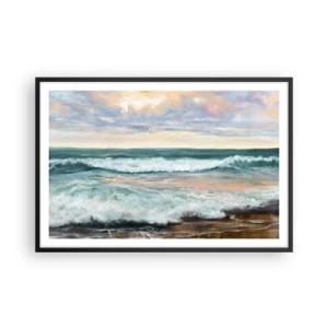 Affiche dans un cadre noir - Poster - Ici tu adouciras ton âme - 91x61 cm