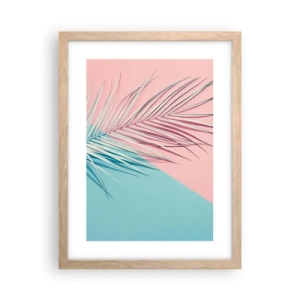 Affiche dans un chêne clair - Poster - Impression tropicale - 30x40 cm