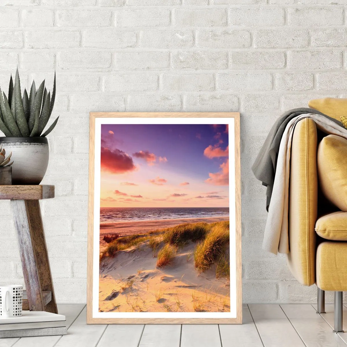 Affiche dans un chêne clair - Poster - L'air sent déjà l'été - 50x70 cm