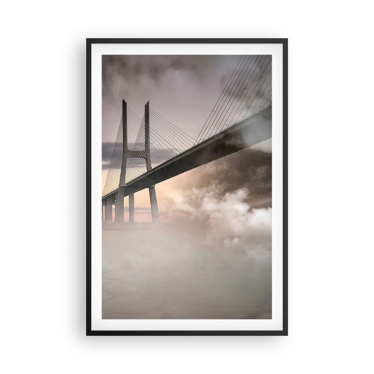 Affiche dans un cadre noir - Poster - Sur la rivière qui n'existe pas - 61x91 cm