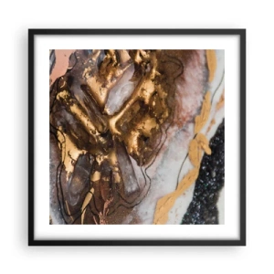 Affiche dans un cadre noir - Poster - Élément de la terre - 50x50 cm