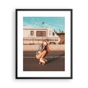 Affiche dans un cadre noir - Poster - Souriez s'il-vous-plait! - 40x50 cm