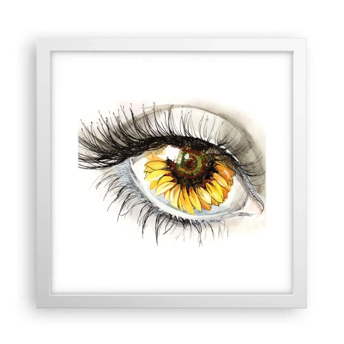 Affiche dans un cadre blanc - Poster - Un look aussi chaud que l'été - 30x30 cm