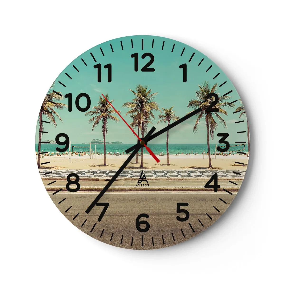 Horloge murale - Pendule murale - Gardien de plage - 40x40 cm