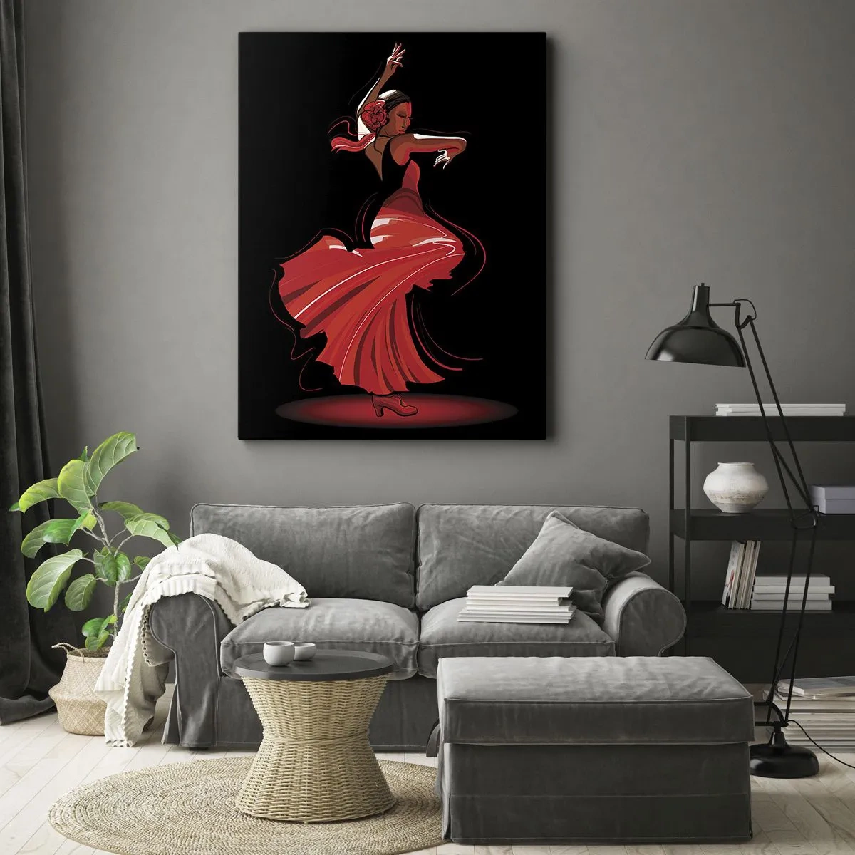 Impression sur toile - Image sur toile - L'esprit fougueux du flamenco - 55x100 cm