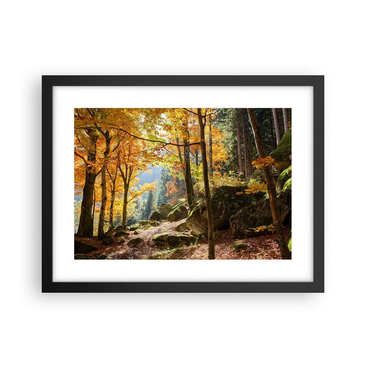 Affiche dans un cadre noir - Poster - Il est temps de se détendre - 40x30 cm