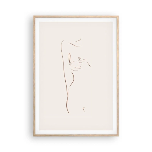 Affiche dans un chêne clair - Poster - La forme du désir - 70x100 cm