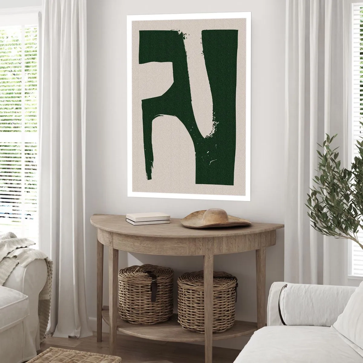 Affiche - Poster - Baies blanches - 70x100 cm