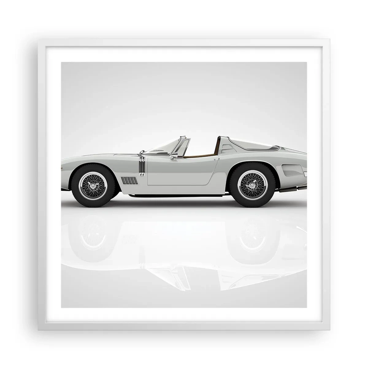 Affiche dans un cadre blanc - Poster - Promesse de plaisir - 60x60 cm