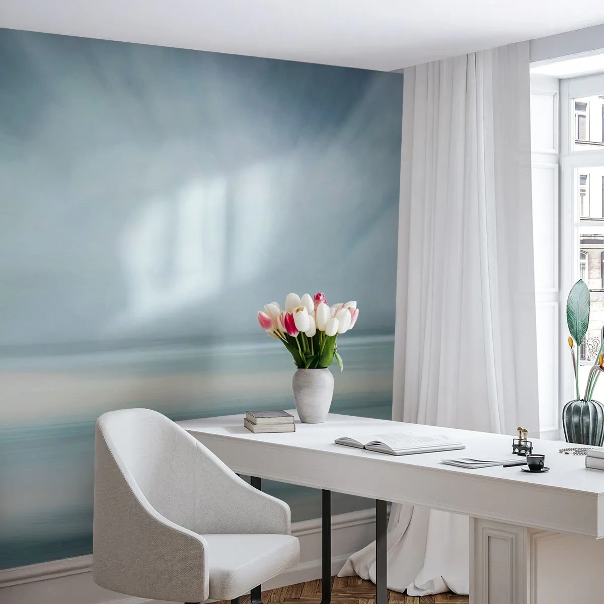 Papier Peint Photo Premium Canvas - Paix à l'horizon - Brillant, Morceau, Ciel - 250x175 cm