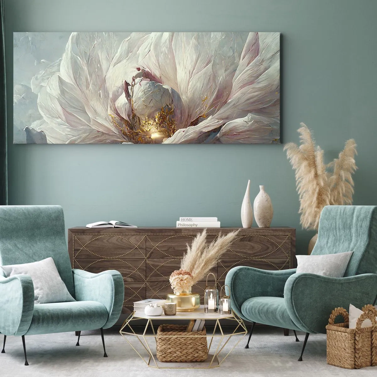 Impression sur toile - Image sur toile - Il fleurit une fois tous les cent ans - 100x40 cm