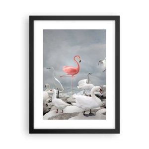 Affiche dans un cadre noir - Poster - Comment suis-je arrivé là? - 30x40 cm