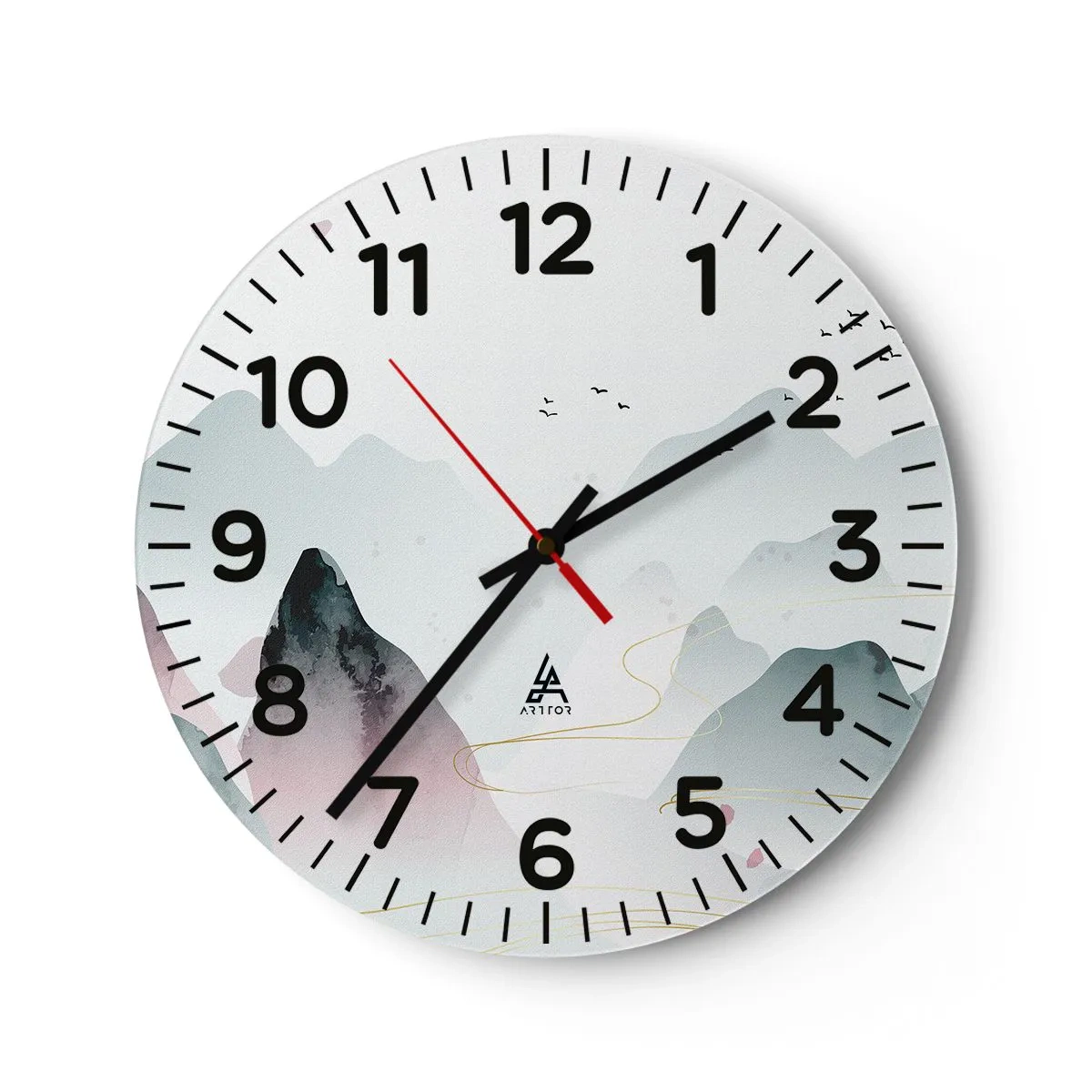 Horloge murale - Pendule murale - Au-delà des sommets - 40x40 cm