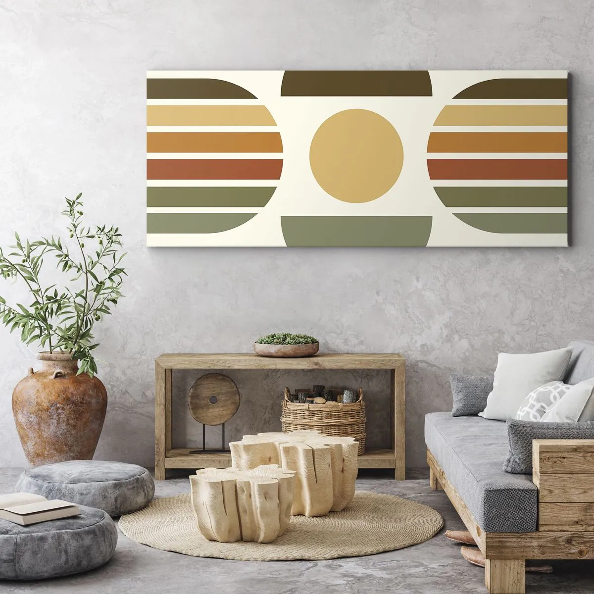 Impression sur toile - Image sur toile - Dans les coulaurs de la terre - 100x40 cm