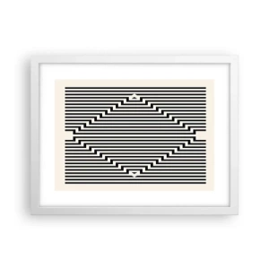 Affiche dans un cadre blanc - Poster - Illusion géométrique - 40x30 cm