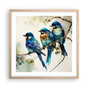 Affiche dans un chêne clair - Poster - A-t-il été offensé ? - 50x50 cm