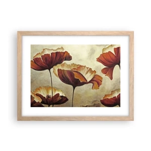 Affiche dans un chêne clair - Poster - À la lisière des champs - 40x30 cm