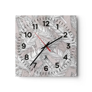 Horloge murale - Pendule murale - Un tourbillon de plumes - 30x30 cm