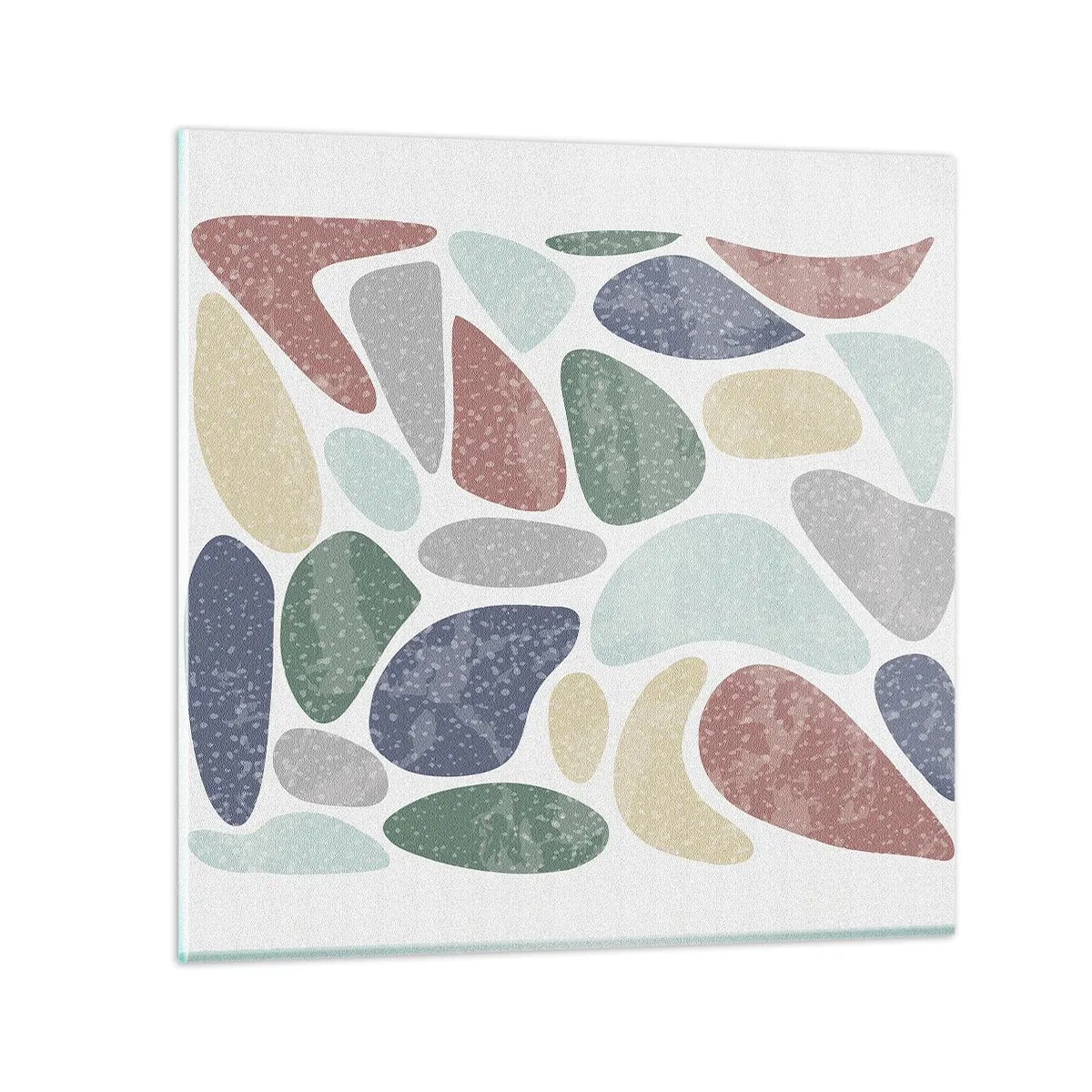 Impression sur verre - Image sur verre - Une mosaïque de couleurs poudrées - 40x40 cm