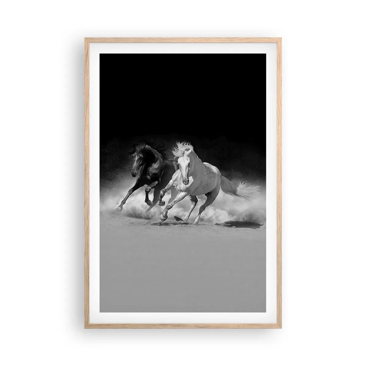 Affiche dans un chêne clair - Poster - Galop de la liberté - 61x91 cm