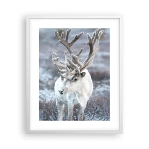 Affiche dans un cadre blanc - Poster - Portrait au soleil - 40x50 cm
