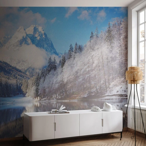Papier Peint Photo Standard Eco - Protecteur de la neige - Hiver, Paysage, Montagnes - 200x140 cm