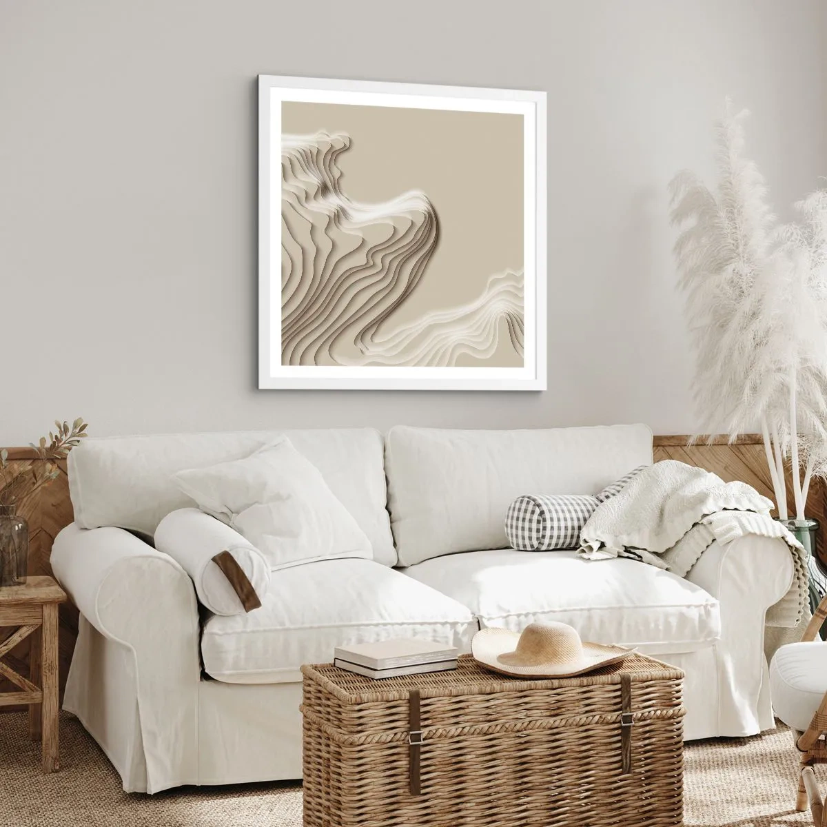 Affiche dans un cadre blanc - Poster - Topographie artistique - 40x40 cm