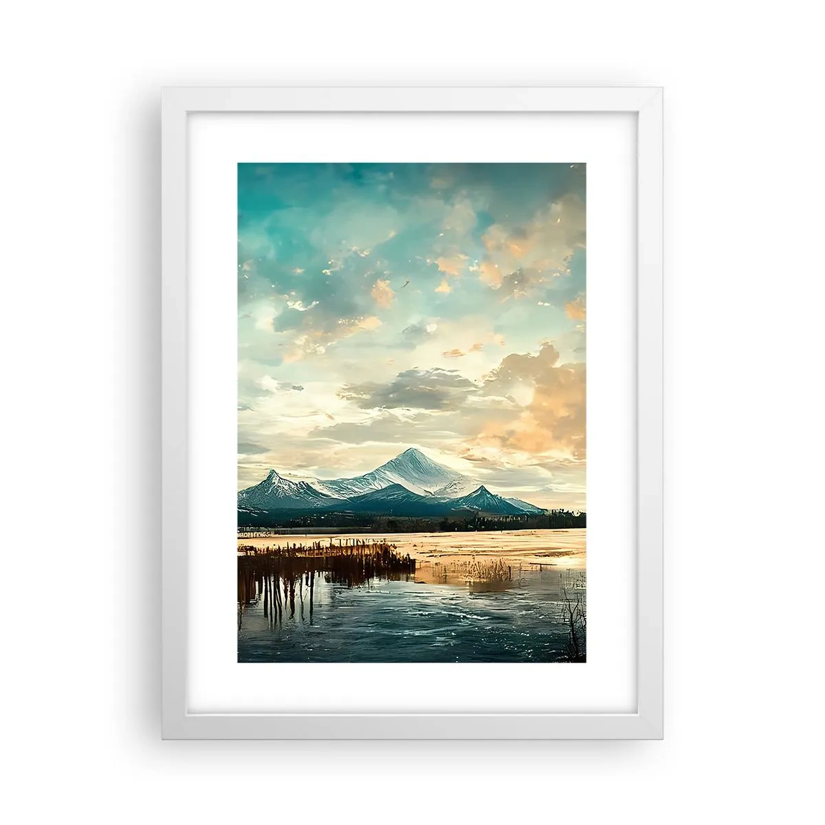 Affiche dans un cadre blanc - Poster - Sous la protection du ciel - 30x40 cm