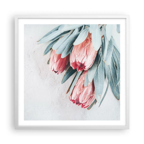 Affiche dans un cadre blanc - Poster - Honte de leur propre beauté - 60x60 cm