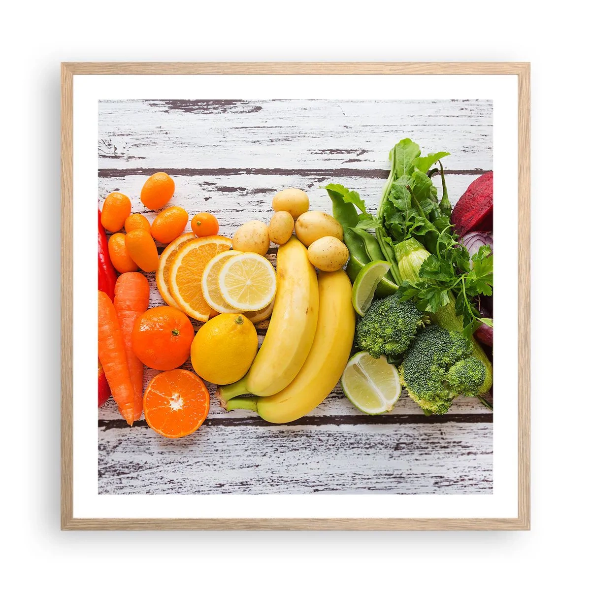 Affiche dans un chêne clair - Poster - Ce n'est pas suffisant? - 60x60 cm