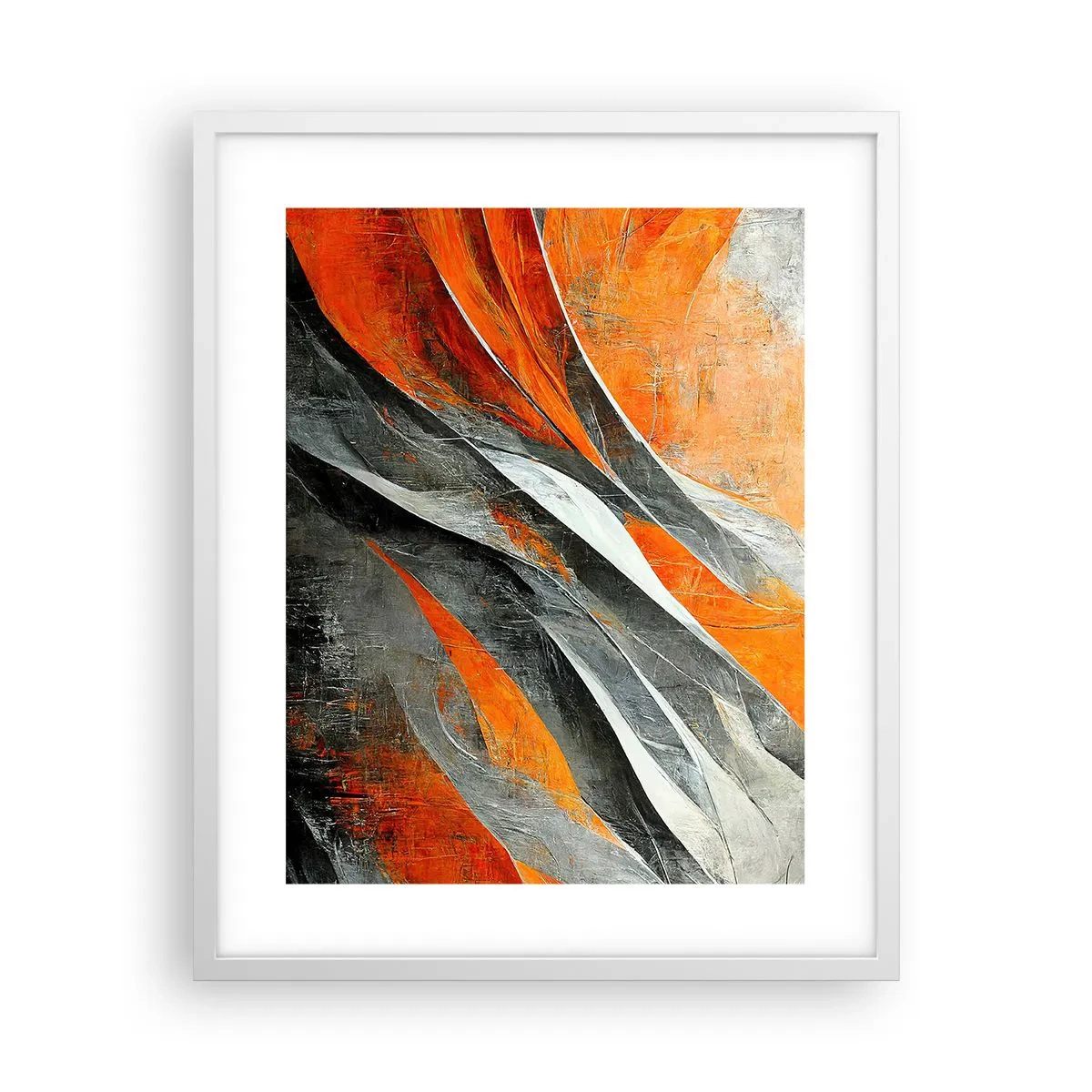 Affiche dans un cadre blanc - Poster - Chaleur et froid - 40x50 cm