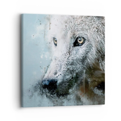 Impression sur toile - Image sur toile - Rencontrez l'âme du loup - 30x30 cm