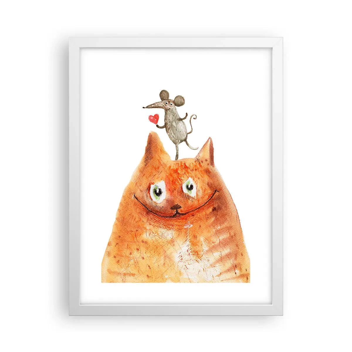 Affiche dans un cadre blanc - Poster - Amour paradoxal - 30x40 cm