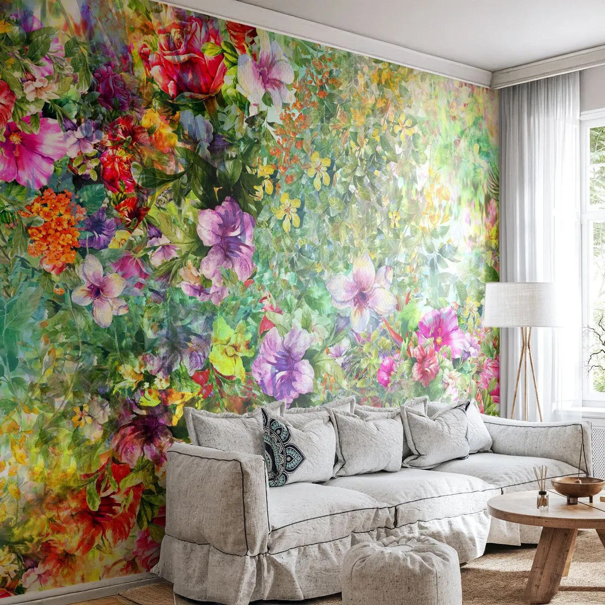Papier Peint Photo Standard Eco - En fleurs pour la perdition - Fleurs, Jardin, Nature - 400x280 cm