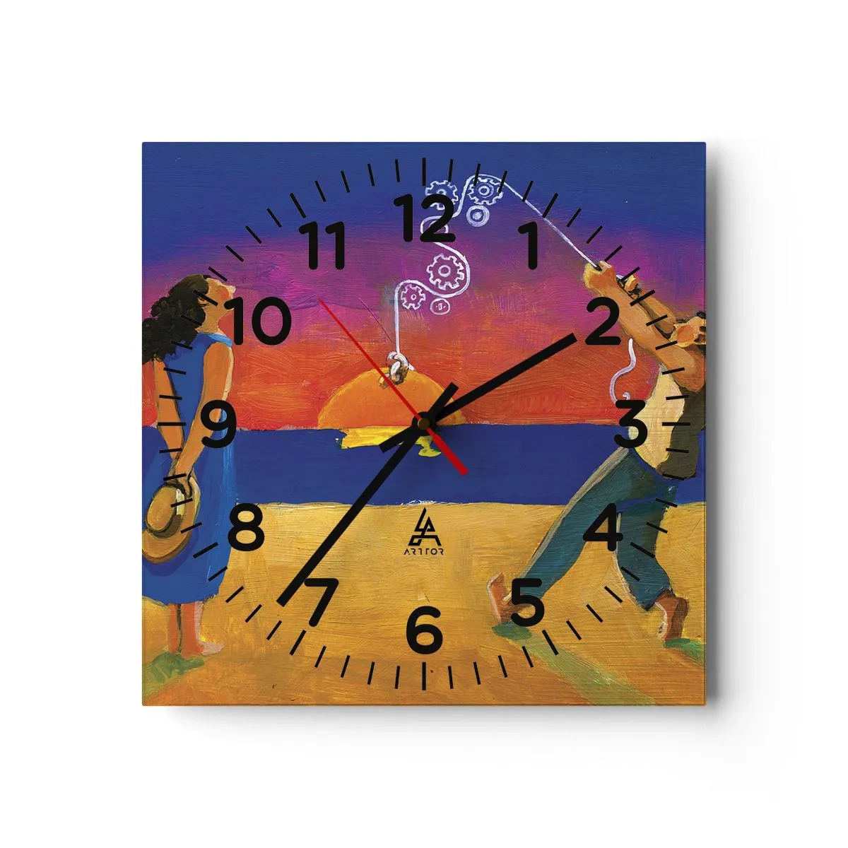 Horloge murale - Pendule murale - Plus qu'une étoile dans le ciel - 40x40 cm