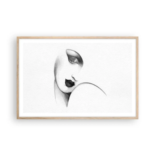 Affiche dans un chêne clair - Poster - Dans le style de Lempicka - 91x61 cm