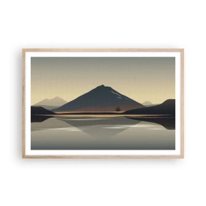 Affiche dans un chêne clair - Poster - Reflet de miroir - 91x61 cm