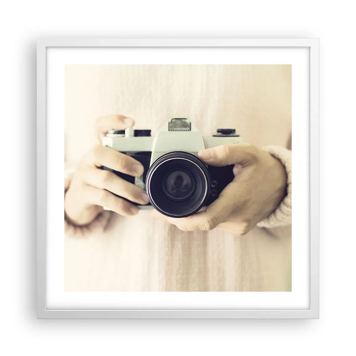 Affiche dans un cadre blanc - Poster - Pour voir plus ... - 50x50 cm