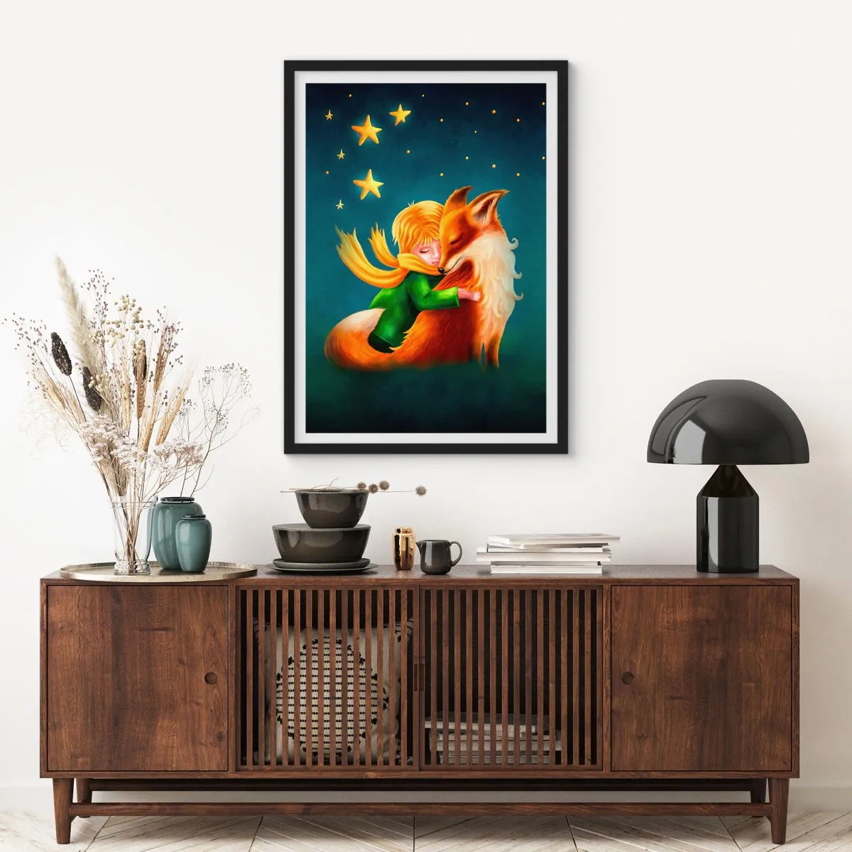 Affiche dans un cadre noir - Poster - Petit Prince - 40x50 cm