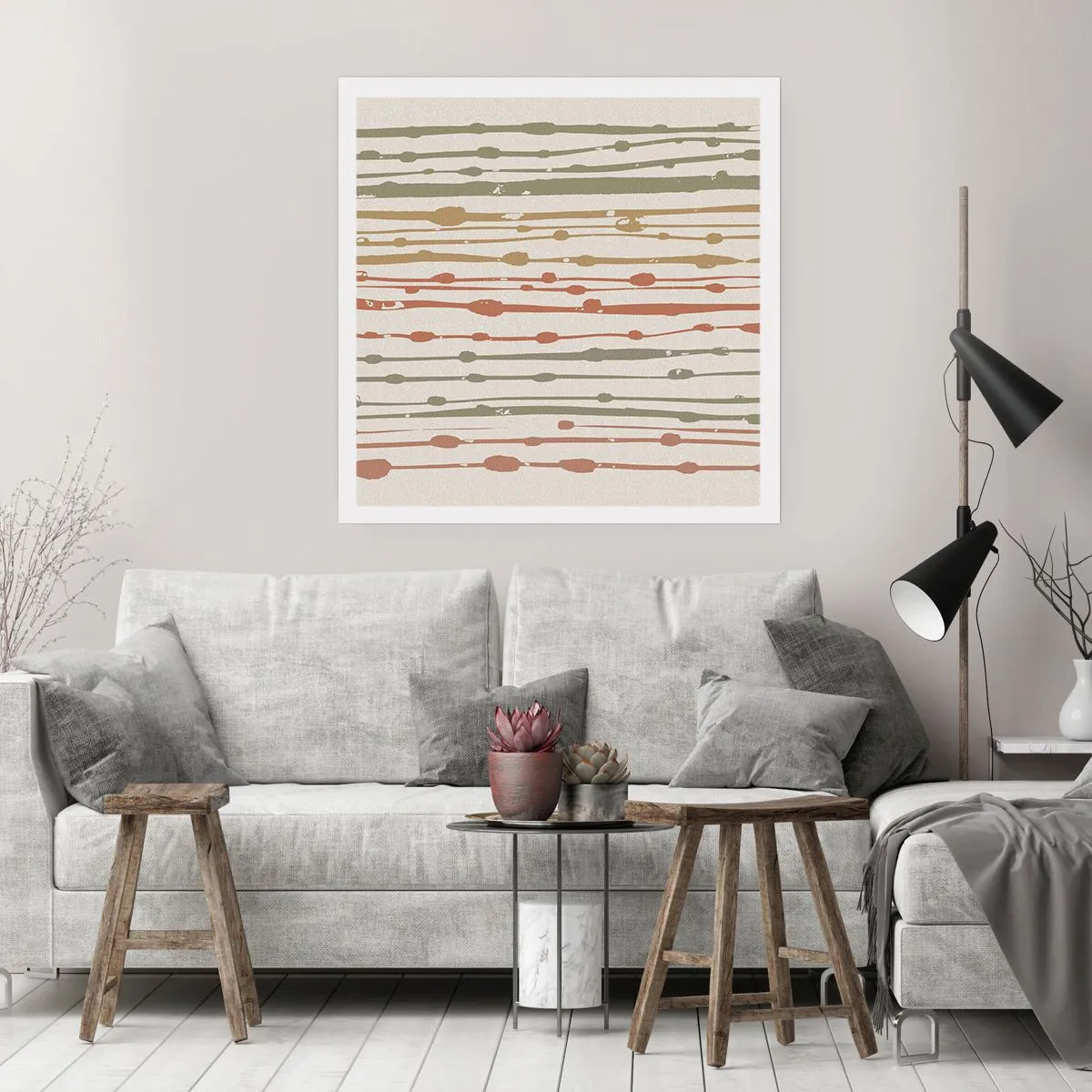 Affiche - Poster - Notation musicale des couleurs - 40x40 cm