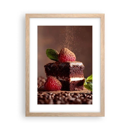 Affiche dans un chêne clair - Poster - La vie est douce - 30x40 cm