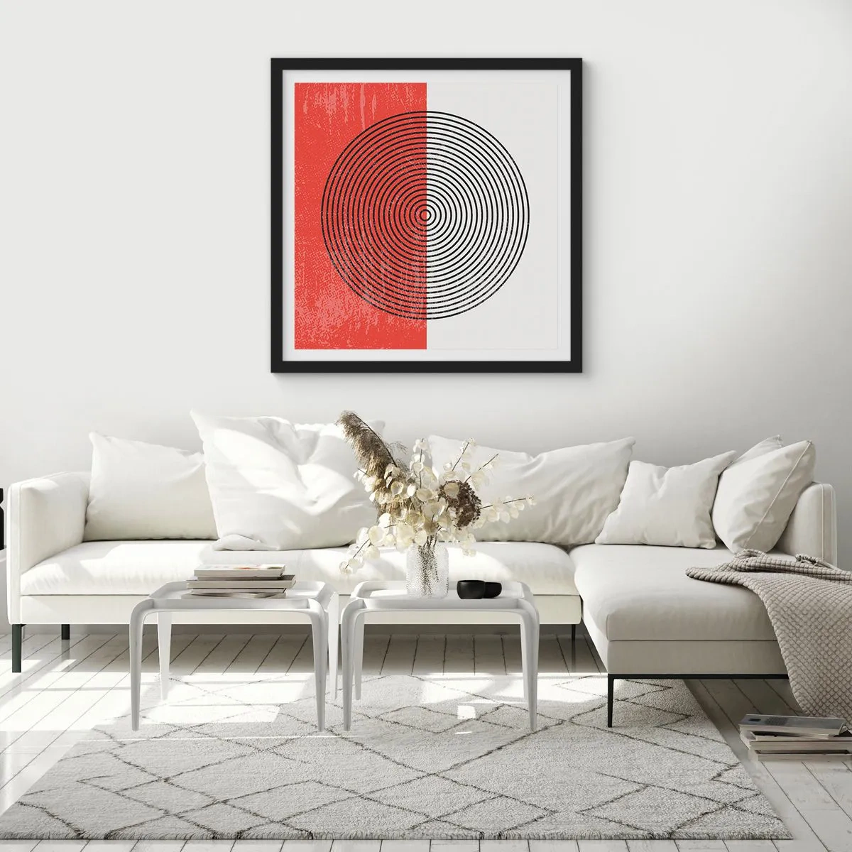 Affiche dans un cadre noir - Poster - Dans le mille - 40x40 cm