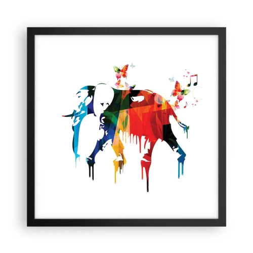 Affiche dans un cadre noir - Poster - Tout le monde peut danser - 40x40 cm